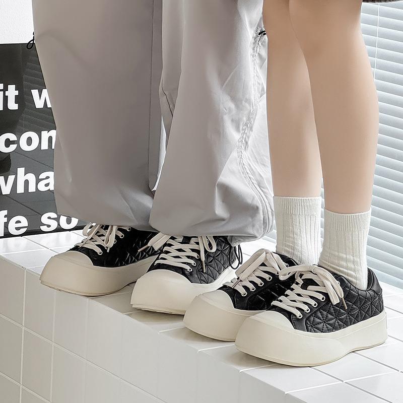 58115 summer shoes men and women couples thick-soled heightening casual shoes Guochao niche trendy shoes versatile little white shoes