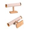 Wood Jewelry Display Rack Versatile Wood Bracelet Holder Single Layer Stand Rack for Jewelry and Watch Storage