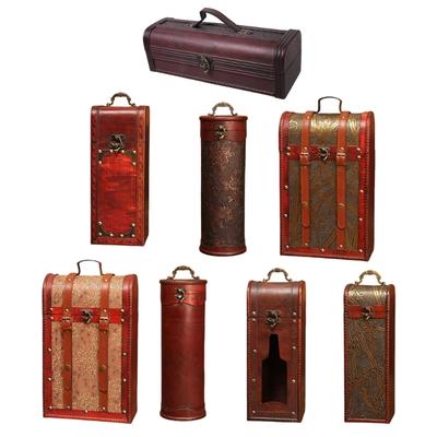Antique Styles Sturdy Wood Wine Bottle Box for Elegant Gift Presentation and Storage In Weddings or Anniversaries