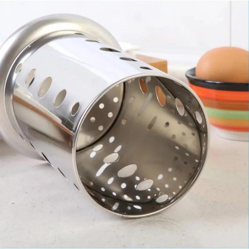 1PC Stainless Steel Chopstick Storage Rack Shelf Basket Knife Fork Spoon Tableware Organizer Kitchen Cutlery Drain Holder
