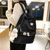 Solidcolor Backpack Shoulder Bag High School Students Junior High Unisex Gift