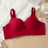 Women's Seamless Tank Top Bra Comfortable Push-Up Bra with Side Gathering Plus Size Bra