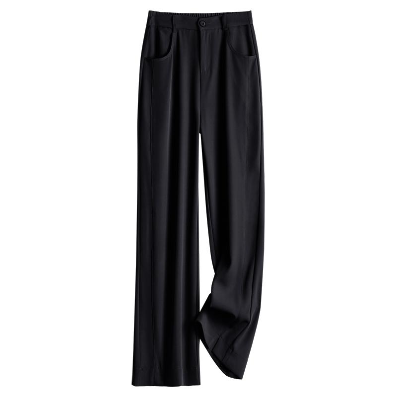 Fashionable Summer Loose Straight-Leg Split Pants for Women