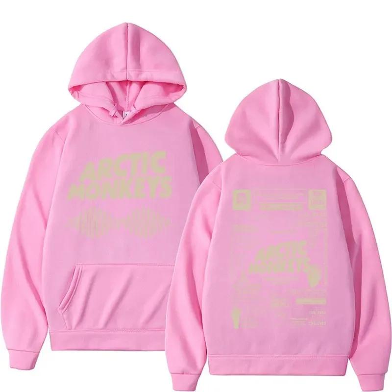 Retro Arctic Monkeys Music Tour Double Sided Print Hoodies Men Women Sweatshirt Oversized Y2K Hoodie Streetwear