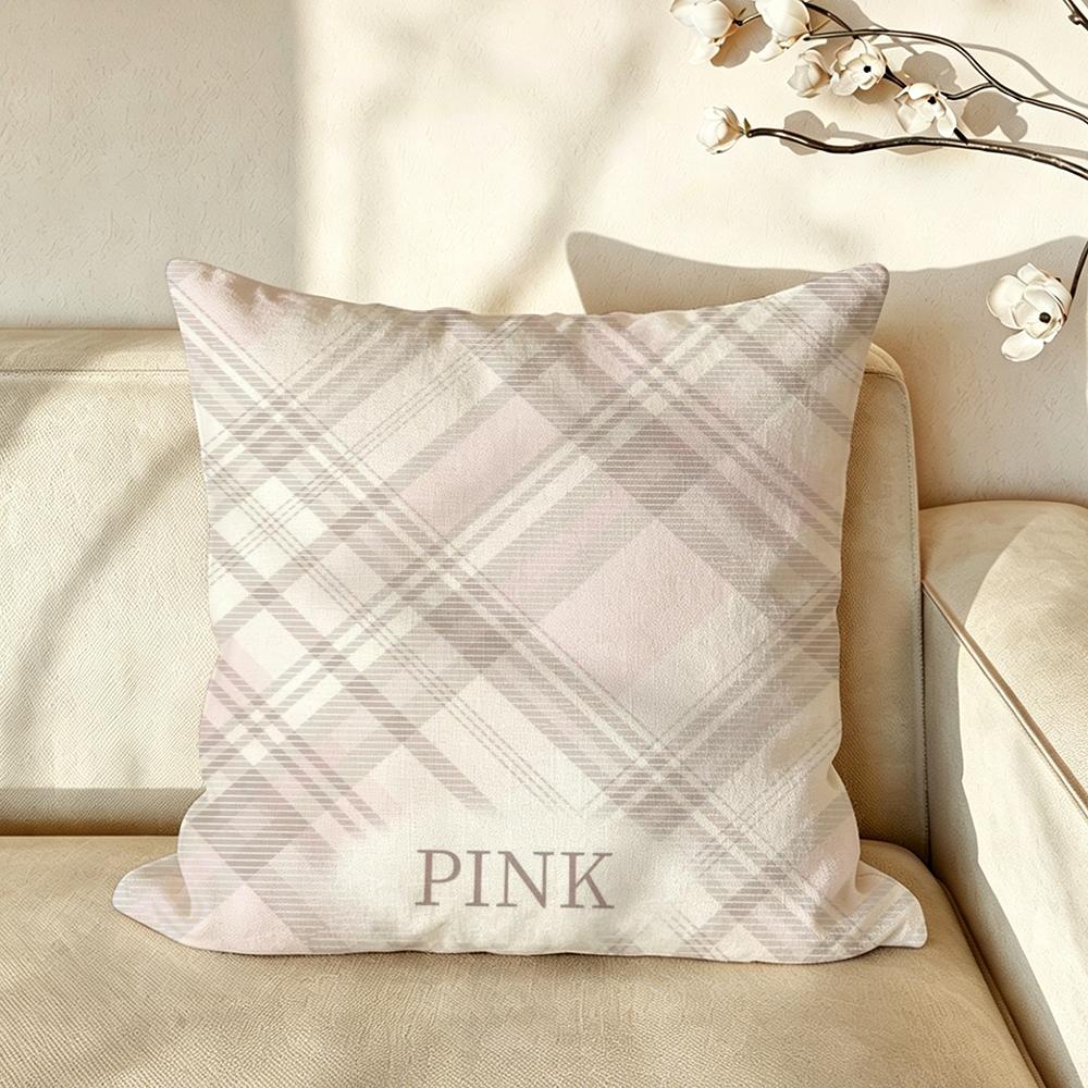 Art PPlaid PPatterns Cushion Cover Pillow Case Antidustmite Pillowcase Silky Short Plush Sofa Cushion Cover hot