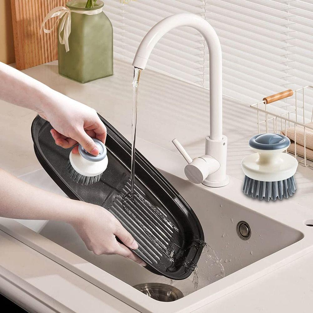 Dishwashing Plastic Handle Multifunctional Cleaning Tool Pot Brush Dish Scrubber Pan Cleaner