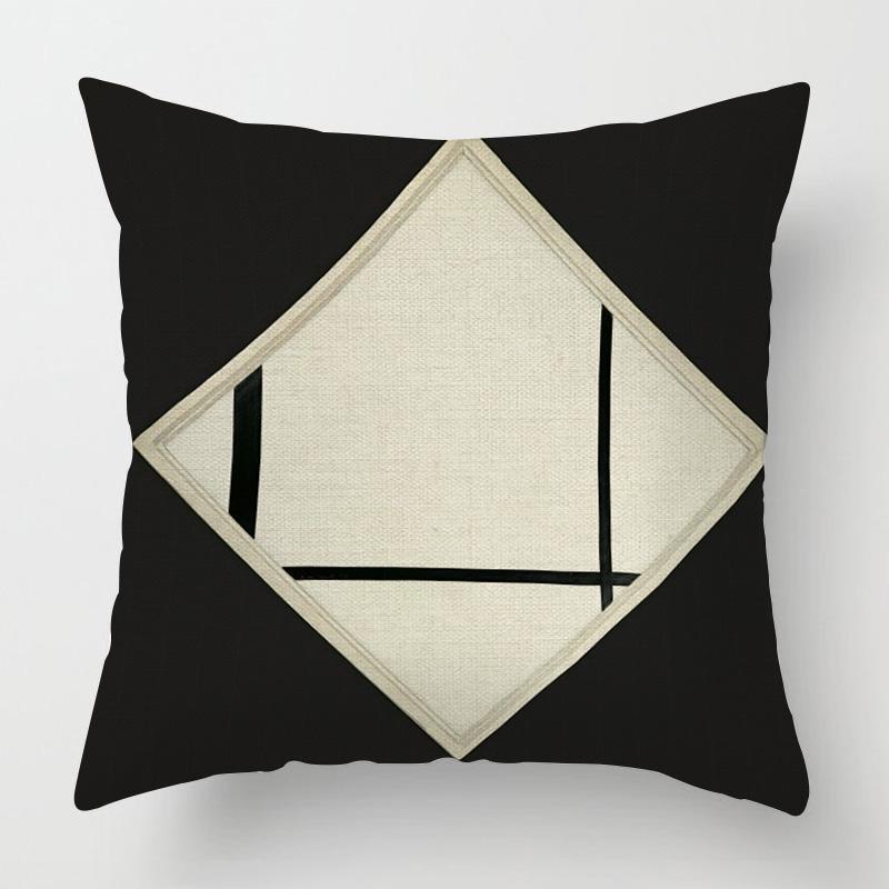 Home Decor Geometric Pattern Digital Print Pillow Covers Pattern Cushion Cover Suitable for Sofa Bedroom Car Pillow Cover