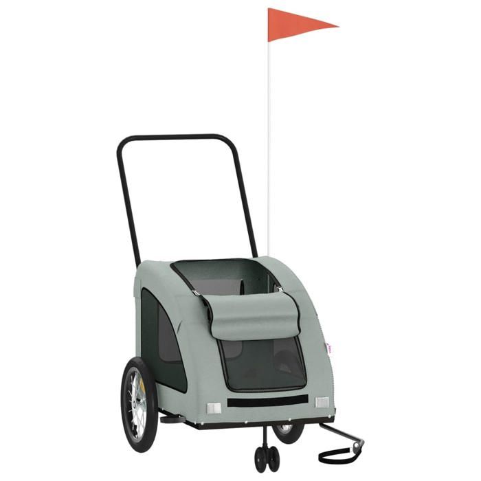 VidaXL Pet Bicycle Trailer Grey, Bicycle Trailer,,, Dog Bicycle Trailer 93979