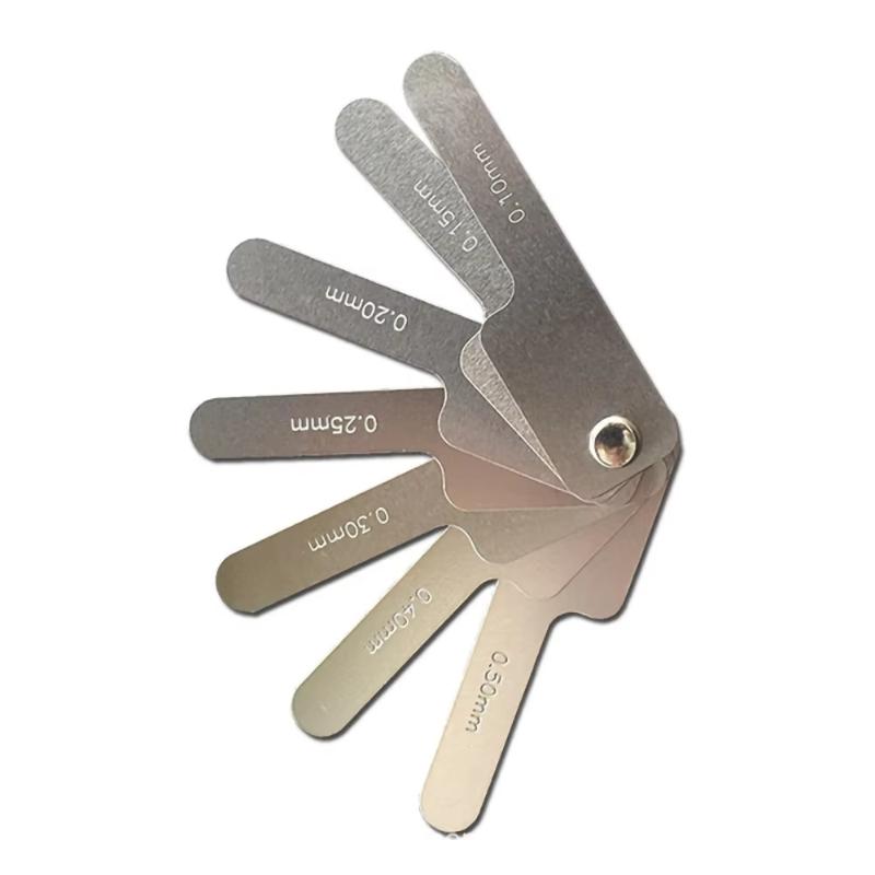 7 Blades Stainless Steel Dental Feeler Gauge Metric Scale Gap Ruler