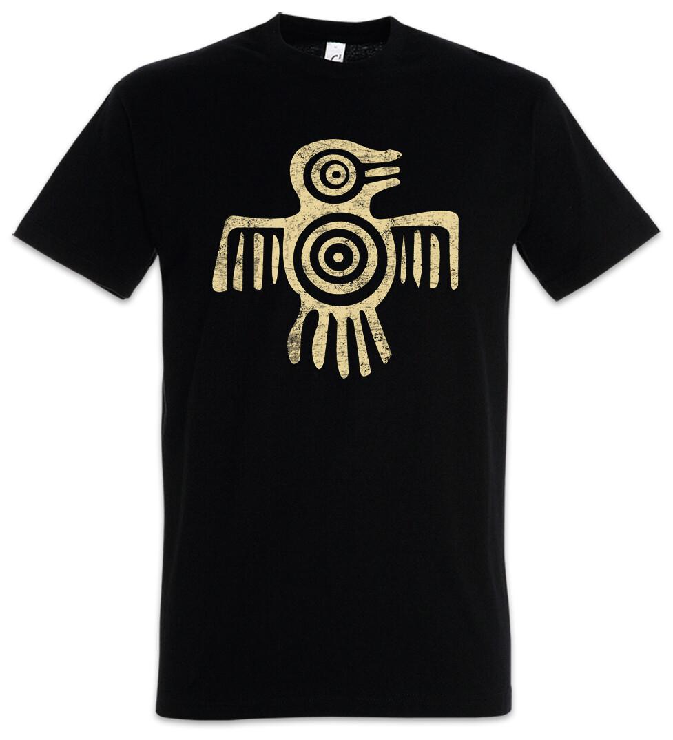 Мужская футболка Aztec Bird II Мужские Женские Футболки Топ Коренной Индейский Американский Ацтекский Знак Майя Знак L