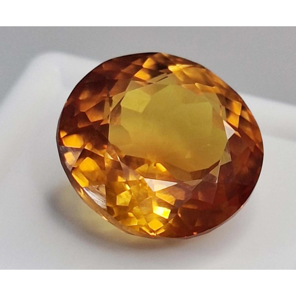 14-16 Ct Natural Citrine Orangish Yellow Round Cut Stunning Loose Gemstone