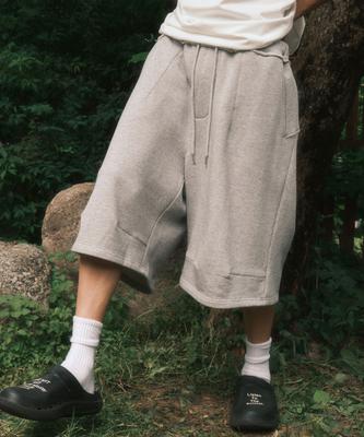 BIG UNION 3D Sweat Half Pants (Gray)