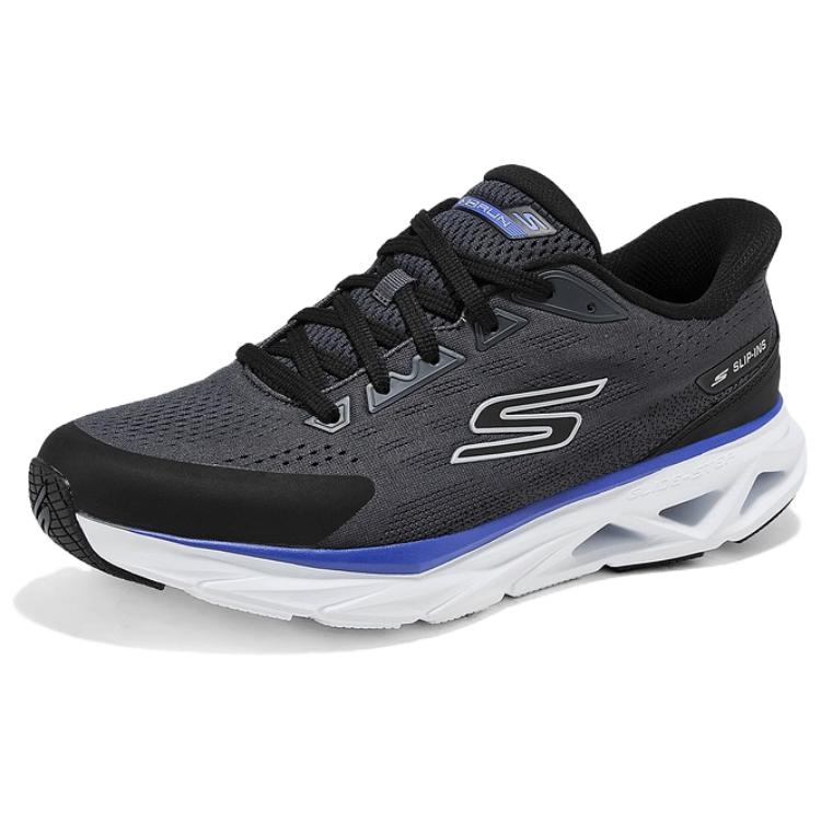 Skechers Go Comfortable Durable Breathable Low Top Running Shoes Men Sneakers Black Gray 221040-BKCC
