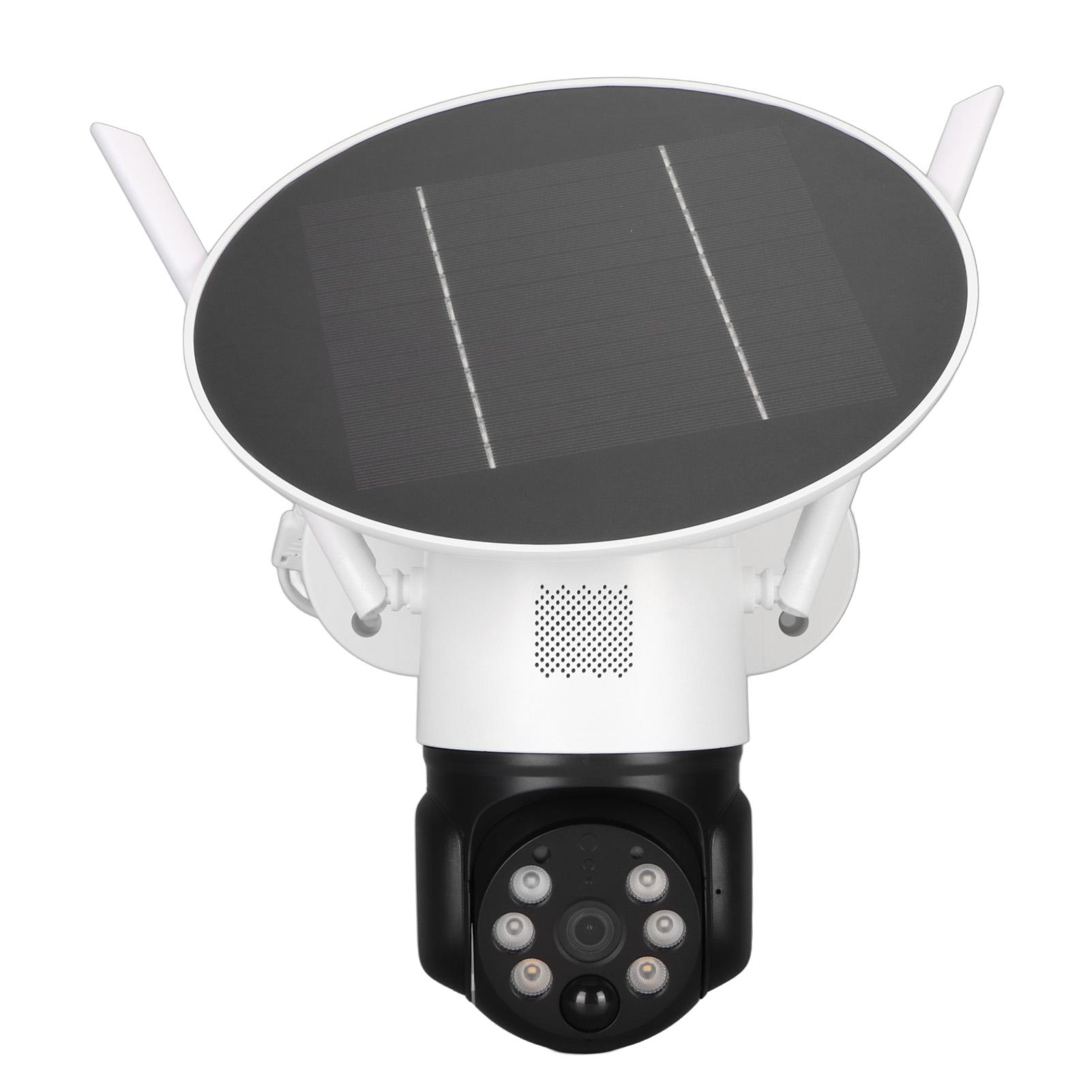 

Сонячна вулична камера безпеки 300 Вт 1080P HD Wi-Fi камера безпеки Водонепроникна Нічне бачення Віддалене керування додатком