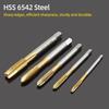 Machine Thread Tap Drill Bit HSS 6542 Titanium Metric Screw Machine Taps Straight Flute Hand Tool M2/M2.5/M3/M3.5/M4/M5/M6/M8