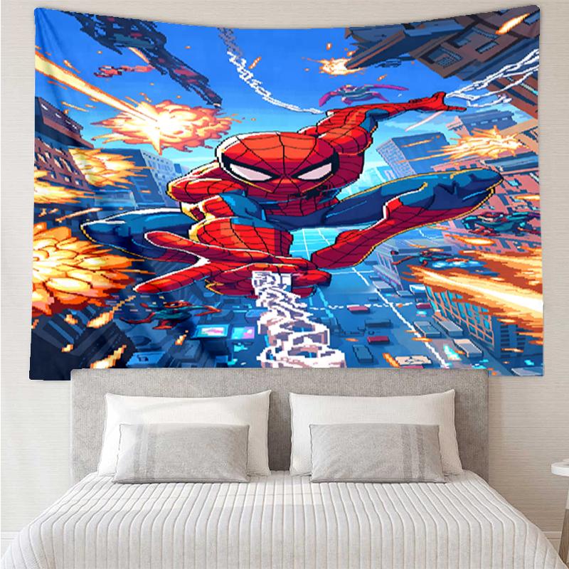 Spider Print Tapestry, Backdrop, Easy Setup, Ideal for Bedroom, Office & Living Room, with Aesthetic Wall Hanging Decor.