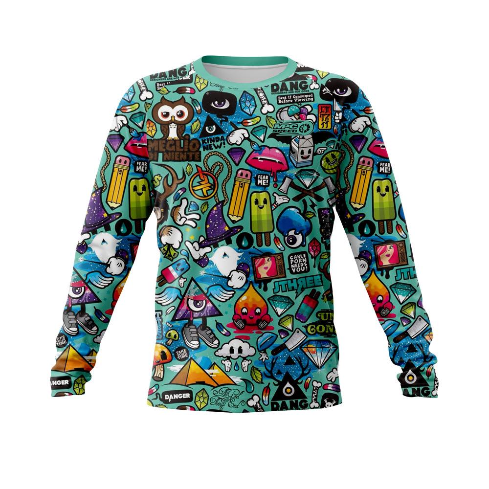 Graffiti men's downhill riding suit off-road motorcycle mountain bike suit racing suit summer