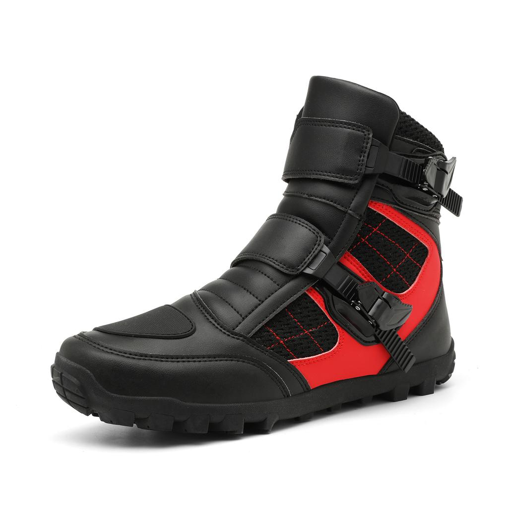 New Style Large Size High-top Thick-soled Motorcycle Boots Mens Motorcycle Shoes Street Riding Boots Racing Boots Outdoor Long-distance Riding Boots