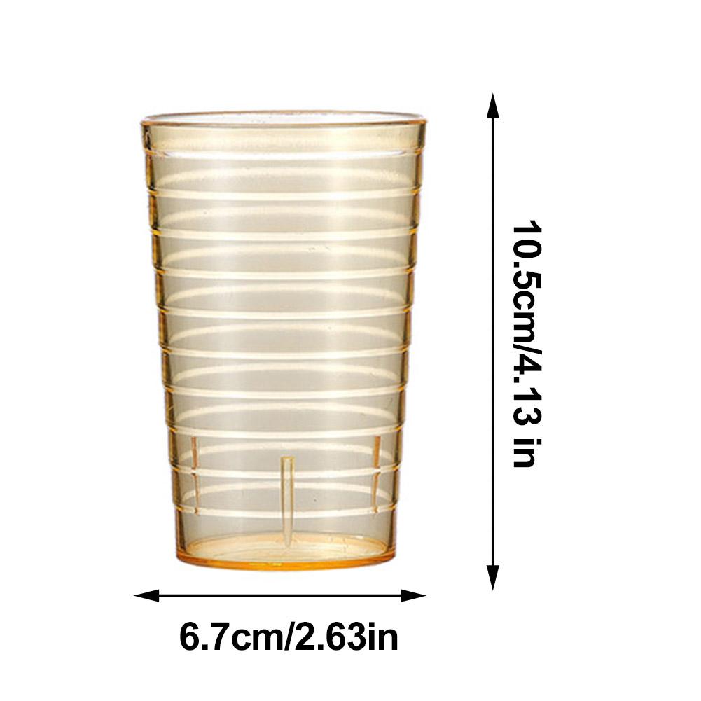 6Pcs Reusable Transparent Plastic Cup Anti-Fall Beverage Cup Water Cup Beer Cup Picnics, Gatherings, Christmas Party Supplies