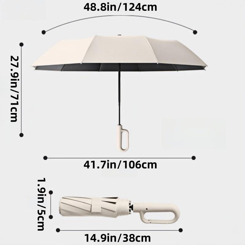 20 Bones Windproof Strong 105CM Reinforced Automatic Folding Umbrella for Men, Large Buckle Handle Wind and Water Resistant