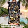 Teenage Mutant Ninja Turtles Beach Towel, Personalized Custom Text, Quick Dry Soft Large Towel For Swimming Pool Travel