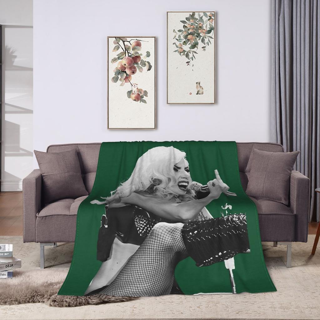 Lady Gaga Legendary singer  Blanket Quality Warm Soft  Throw Blanket Autumn Picnic Home Decor Novelty Bedspread