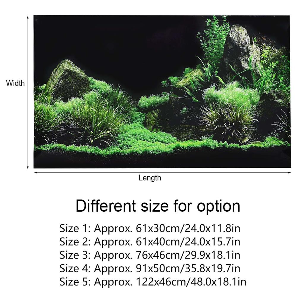 Water Grass Aquarium Sticker Aquarium Fish  Seafloor Water Grass Background Decoration Painting PVC Sticker