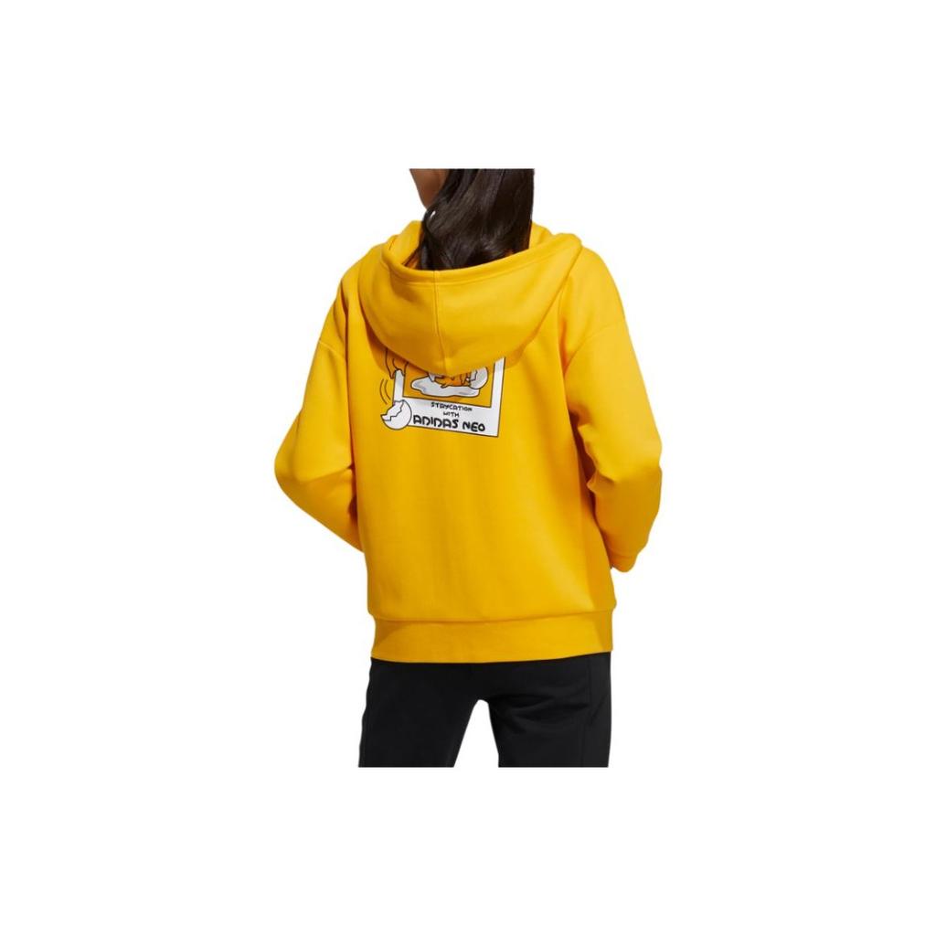 adidas Felpa Sportiva con Cappuccio Collaborazione Neo X Gudetama Giubbotti da Donna Giallo GU8169