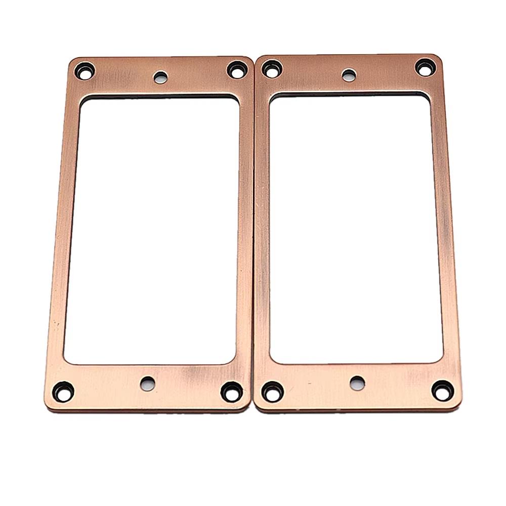 2pcs Guitar Pickup Ring Cover Frame Flat Metal Pickup Mounting Rings 2×2mm for LP/SG Guitar