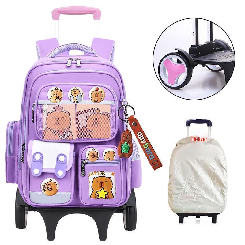 Miaoqiao Silent Wheel Rolling Backpack Small