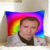 Cozy N-Nicolas Cage Headshot Pillow Cover  Comfy Cushion Cover Funny Pillow Case For Sofa Couch Bed Living Room