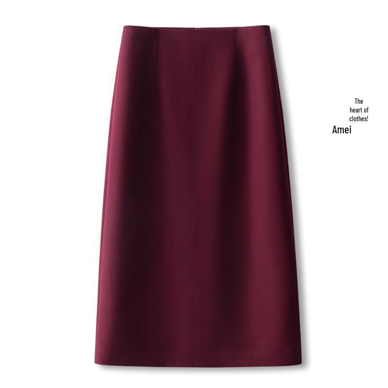 2026 Women's High-End A-Line Midi Skirt: Elegant, Slim-Fit, Hip-Hugging for Spring/Summer