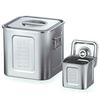 Akagawa Kibutsu Seisakusho AG 21-0 Graduated Square Kitchen Pot, 10.5cm (without handle)
