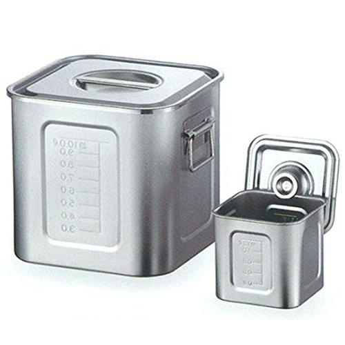 Akagawa Kibutsu Seisakusho AG 21-0 Graduated Square Kitchen Pot, 10.5cm (without handle)