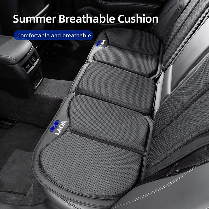 AHTFPU1 Car Seat Cover Front Rear Seat Ice Silk Cushion Pad Protective Mat For Lada Vesta Niva Samara Kalina Largus Priora Xray