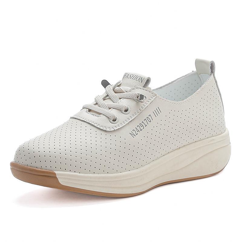 

Женская обувь перфорированная дышащая повседневная обувь женская обувь модная обувь для мамы женская кожаная обувь 40