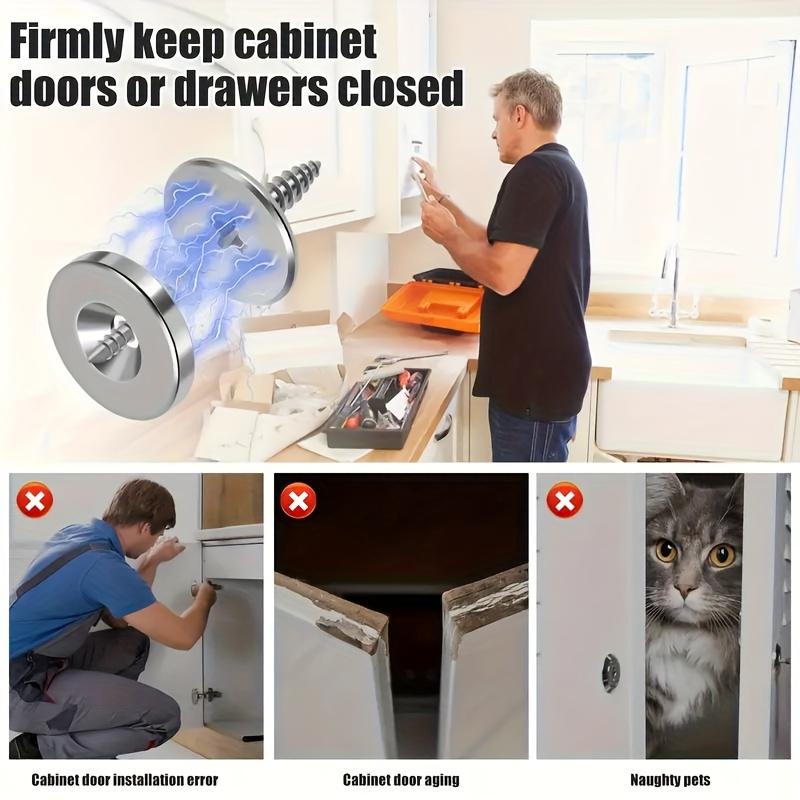 Cabinet Door Magnet Catches Round Metal Magnetic for Wardrobe Hidden Closing Magnetic Door Catch Closer for Furniture Hardware