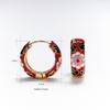 Kenjie Retro Copper Enamel Circle Earrings - Fashionable, Colorful, Versatile Drip Oil Earrings for Women