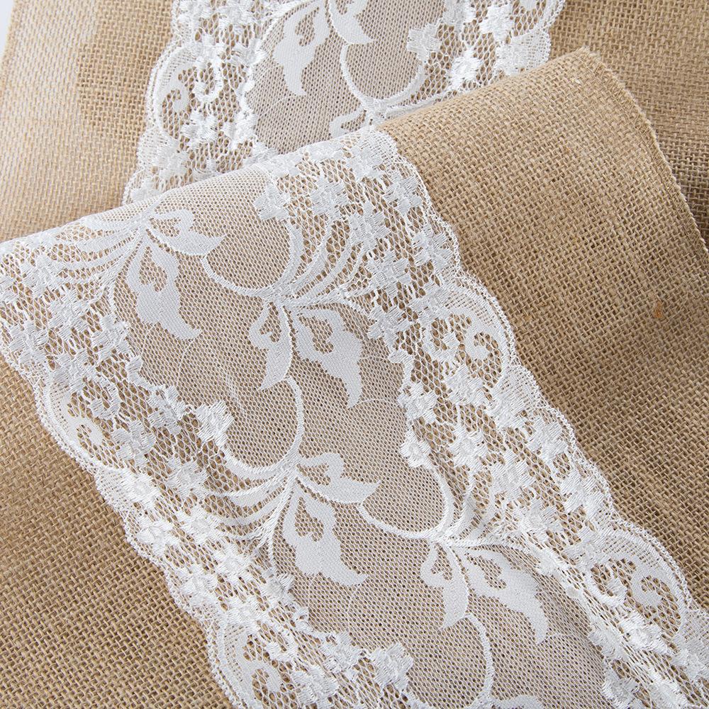 Lace Table Runner Elegant Jute Burlap Table Runner Home Decor Table Runner 1 Wedding Party Tablecloth For Rustic-chic Event Home