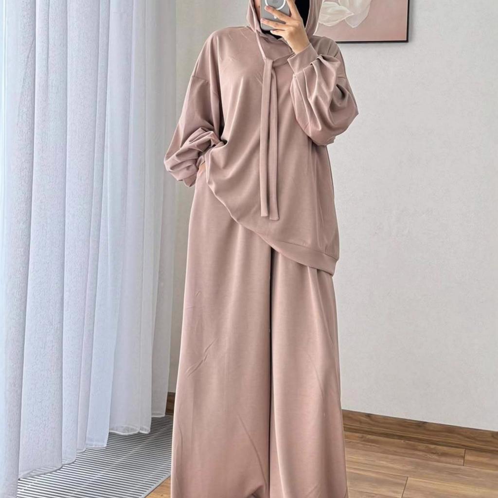 2025 cross-border European and American autumn new hooded long-sleeved sports pullover top waist wide-leg pants women's clothing