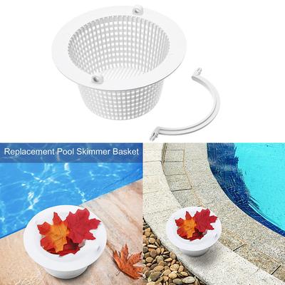 Plastic Swimming Pool Skimmer Baskets Above Ground Pool Cleaning Basket Swimming Pool Foldable Handle Filter Outdoor