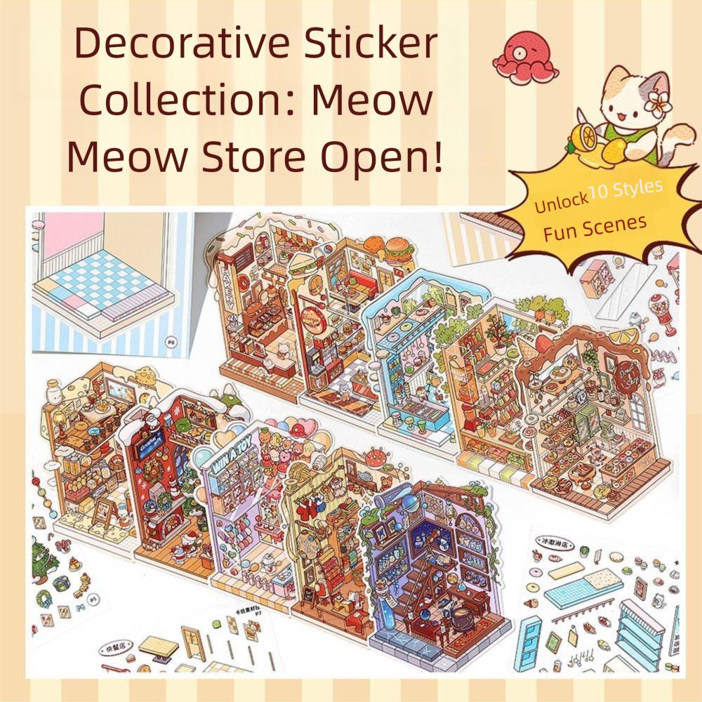 Visual Stacking 3D Landscape Sticker PET DIY Toy Game Stickers  Children Gift