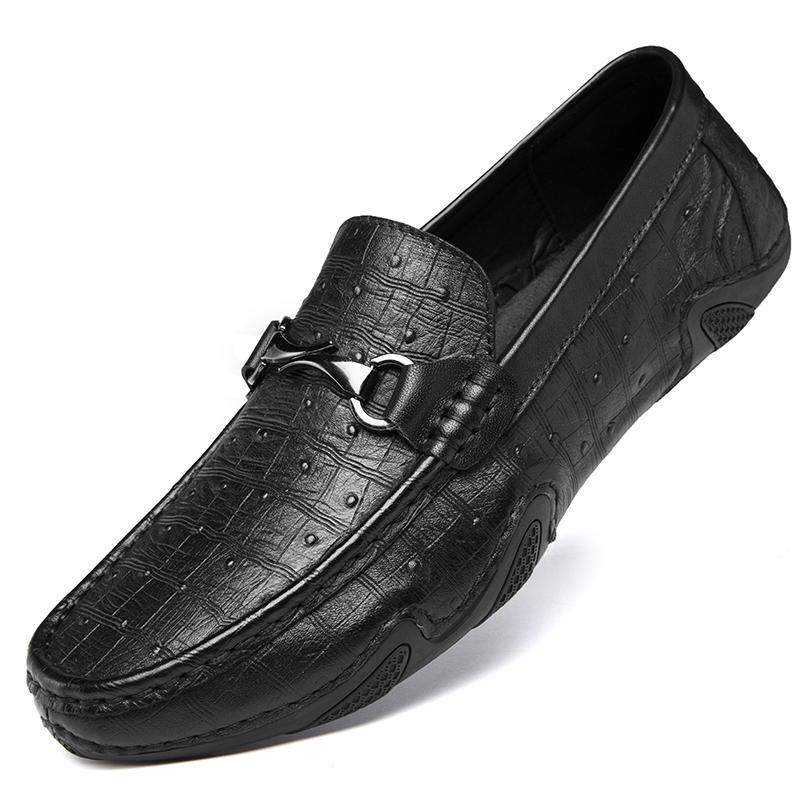 FashionMen Arrival Genuine Leather Shoes Luxury Brand Loafers Men Lightweight Comfort Moccasin Soft Slip-On Mens Shoes Casual Footwear