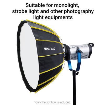 NiceFoto 60cm / 23.6inch Portable Fast Installation Hexagonal Softbox with Soft Diffuser Cloth and