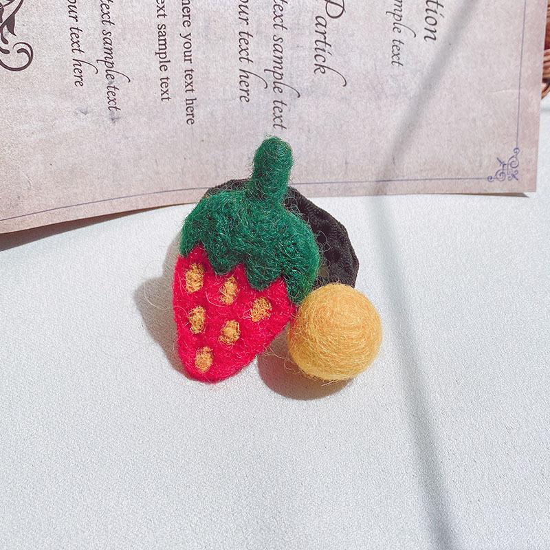 Korean Dongdaemun Plush Fruit Hair Tie for Women and Students - Stylish Hair Accessory