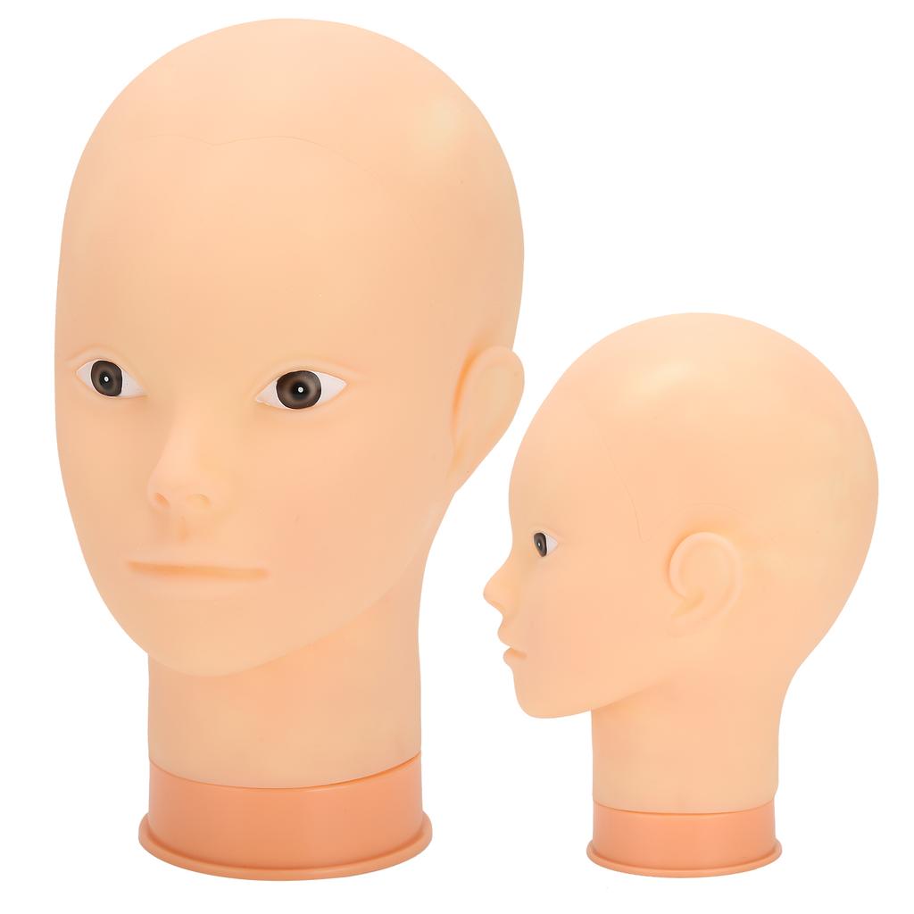 Hut Perücke Display Mannequin Kopf Modell Make-Up Training Praxis Glatze Mannequin Kopf (Rosa Basis)ohne Make-up