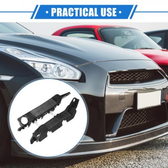 1 Pair Front Left Right Bumper Brackets Support Cover for Hyundai Elantra Black