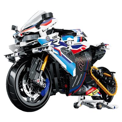 1/8 Motorrad Bausteine Set Super Motorrad Modellbausatz Technische Rennsport Kinder Zusammengebaute Spielzeuge Geschenke für Jungen und Mädchen