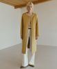 Leftseoul Collarless Scarf Handmade Coat [Yellow]