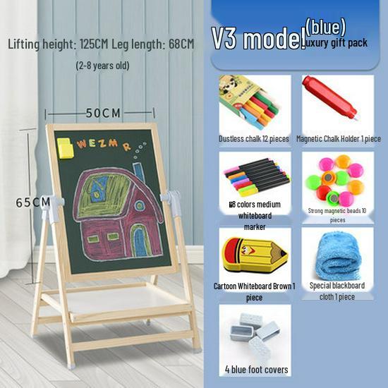 Double-Sided Magnetic Doodle & Writing Easel for Toddlers - Dust-Free Blackboard